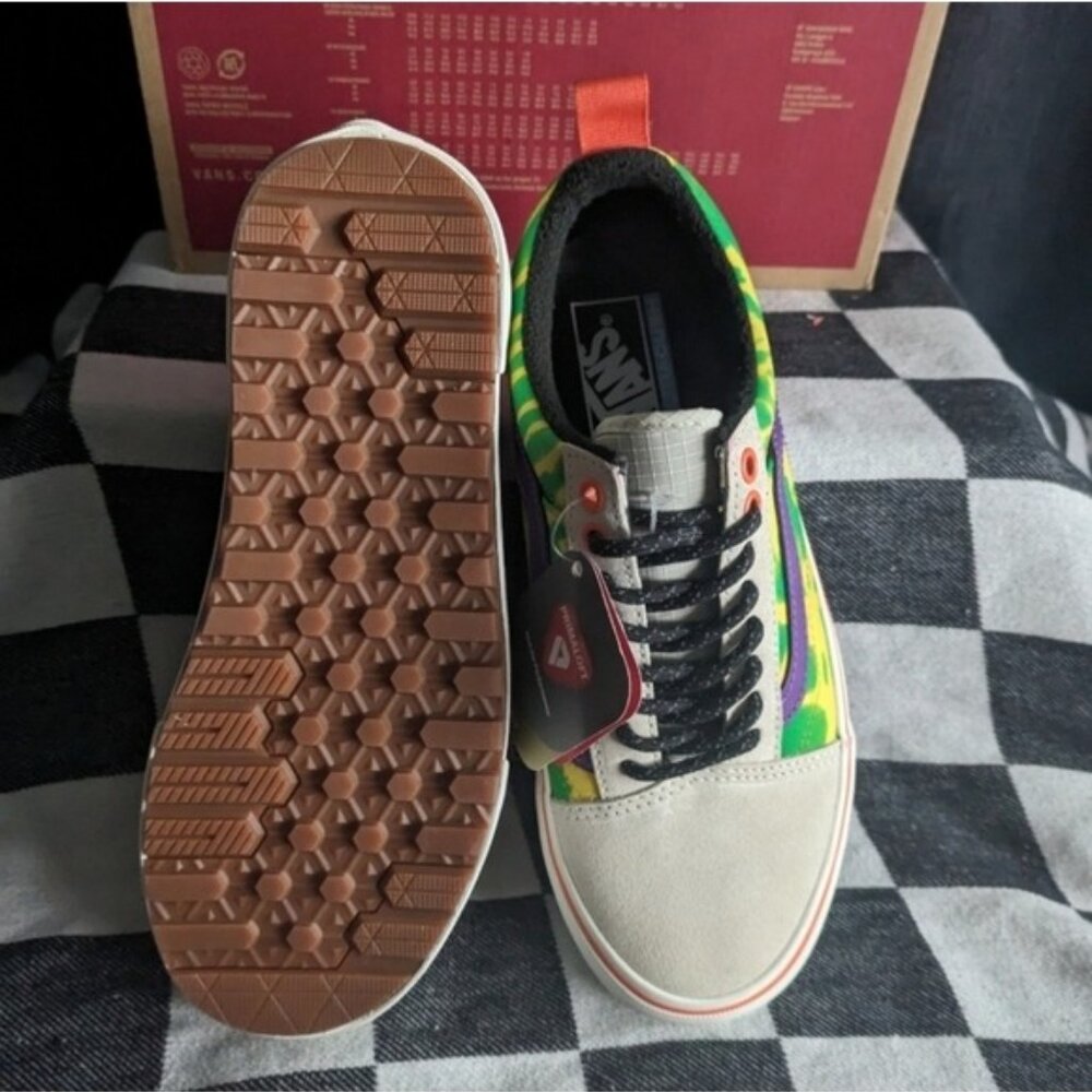 Vans Old Skool MTE 1 Women 8 Tripped Put Trekker White Green Suede Gf 112025 - Picture 10 of 15